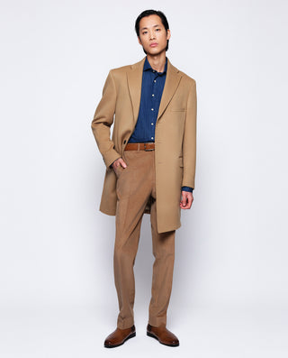 Camel microcorduroy trousers