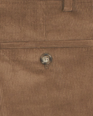 Camel microcorduroy trousers