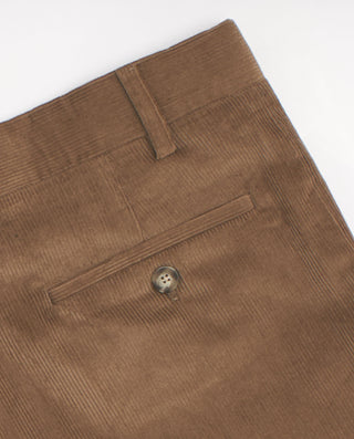 Camel microcorduroy trousers