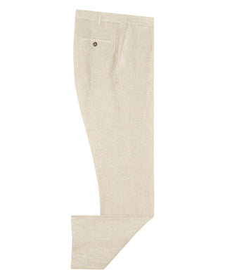 Pantalón con pliegues regular fit de lino by MIRTO | 05142_0051_1