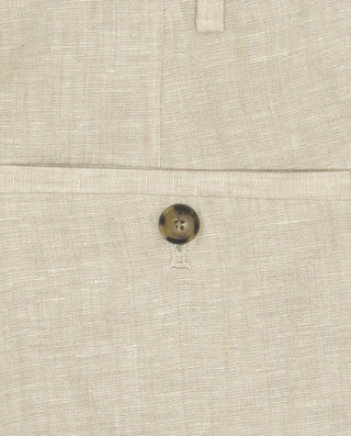 Pantalón con pliegues regular fit de lino by MIRTO | 05142_0051_2