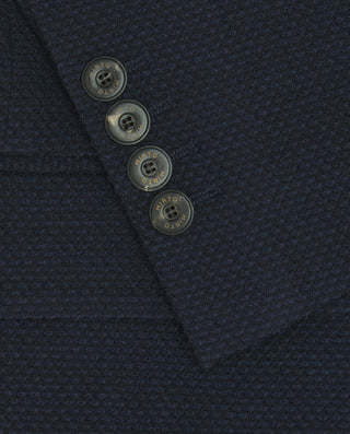 Americana azul marino de lana stretch textura by M | 05173_0050_2