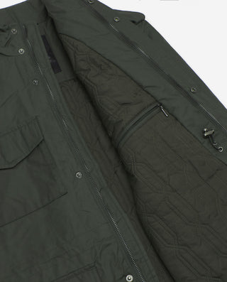 Waxed cotton field jacket