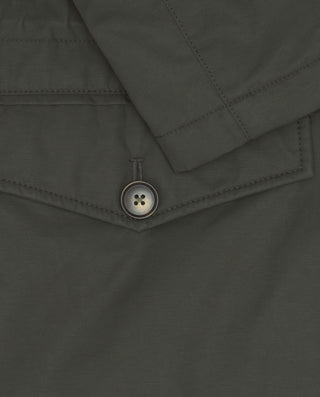 Waxed cotton jacket with corduroy collar