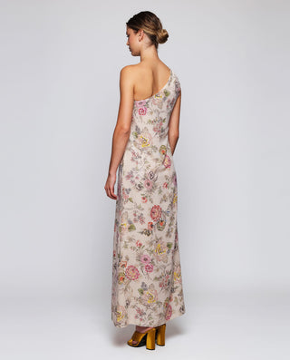 Vestido largo de lentejuelas estampado floral by M | 05205_0050_2