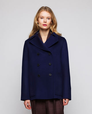 Chaquetón doble faz de lana cashmere azul mar by M | 05224_0051_1