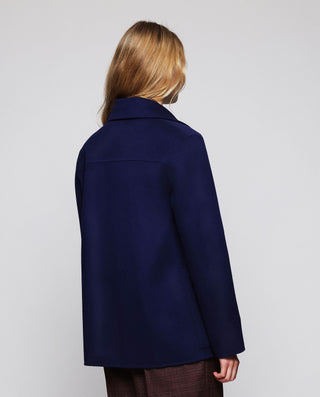Chaquetón doble faz de lana cashmere azul mar by M | 05224_0051_2