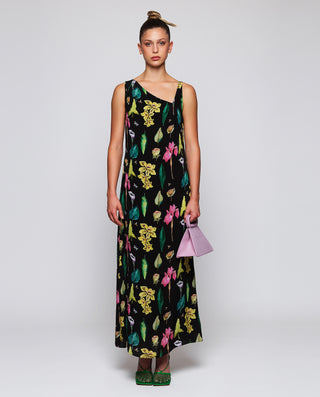 Vestido largo estampado botánico. by MIRTO | 05226_0050_3