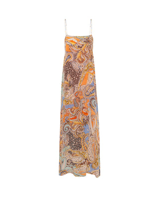 Vestido largo fluido estampado paisley. by MIRTO | 05229_0050_4