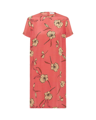 Vestido corto rosa estampado floral by MIRTO | 05230_0050_4