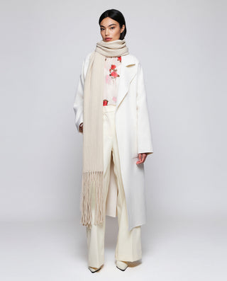 Abrigo blanco envolvente doble faz de lana ca by M | 05231_0050_3