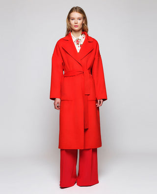 Abrigo rojo envolvente doble faz de lana cash by M | 05231_0051_1