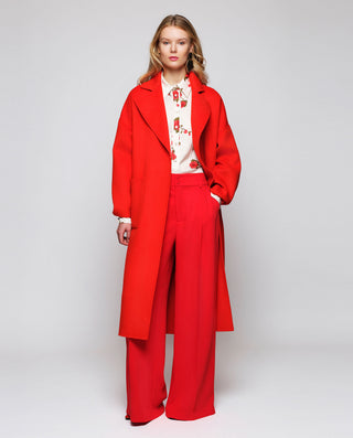 Abrigo rojo envolvente doble faz de lana cash by M | 05231_0051_3