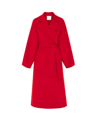 Abrigo rojo envolvente doble faz de lana cash by M | 05231_0051_4