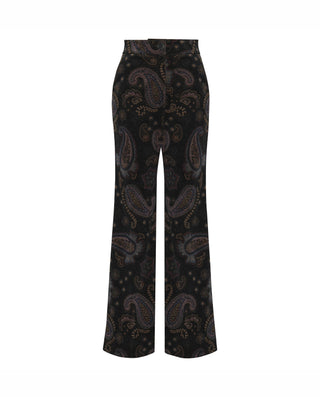 Pantalón estampado paisley algodón elástico