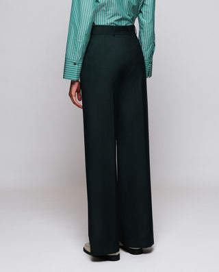 Pantalón traje verde de lana by MIRTO | 05263_0052_2