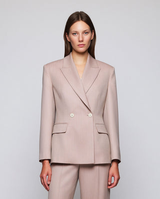 Blazer cruzada rosa de lana by MIRTO | 05276_0050_1