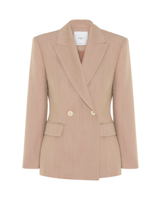 Blazer cruzada rosa de lana by MIRTO | 05276_0050_4