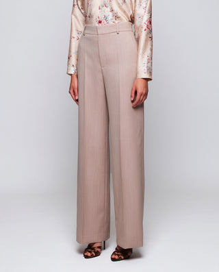 Pantalón traje rosa de lana by MIRTO | 05277_0050_1