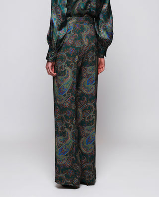 Pantalón verde estampado paisley by MIRTO | 05295_0050_2