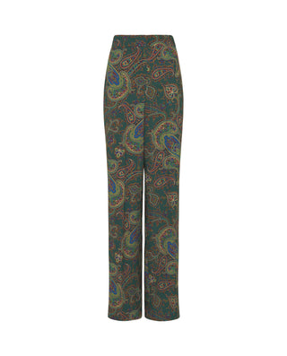 Pantalón verde estampado paisley by MIRTO | 05295_0050_4