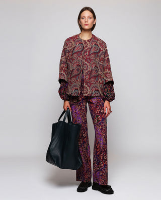 Pantalón burdeos estampado paisley by MIRTO | 05297_0050_3