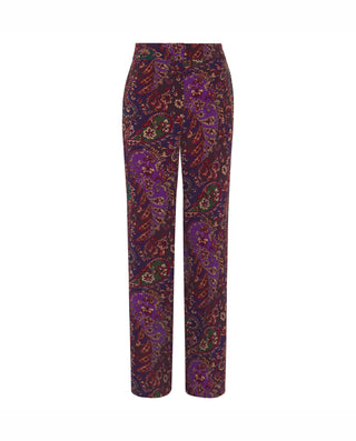 Pantalón burdeos estampado paisley by MIRTO | 05297_0050_4