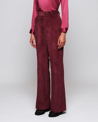 Burgundy corduroy trousers