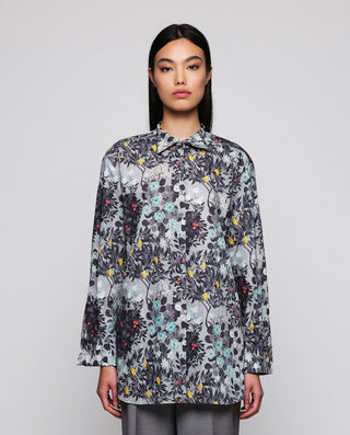 Camisa estampado floral de algodón puño doble by M | 05305_0050_1