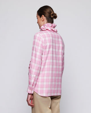 Camisa rosa de cuadros franela by MIRTO | 05312_0050_2