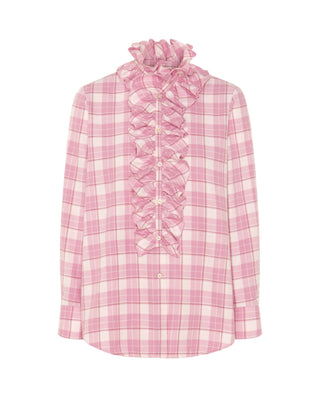 Camisa rosa de cuadros franela by MIRTO | 05312_0050_4