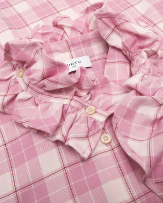 Pink plaid flannel shirt