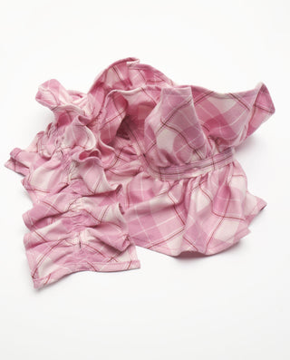 Pink plaid flannel shirt