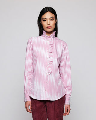 Camisa rosa de rayas algodón by MIRTO | 05313_0050_1