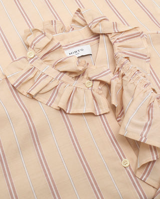 Orange striped cotton shirt