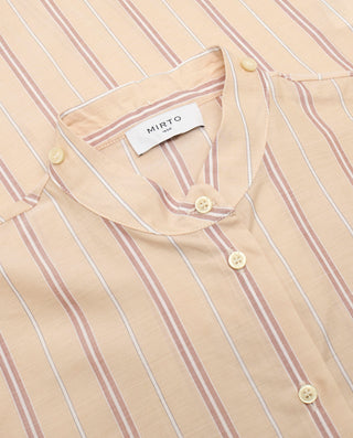 Orange striped cotton shirt