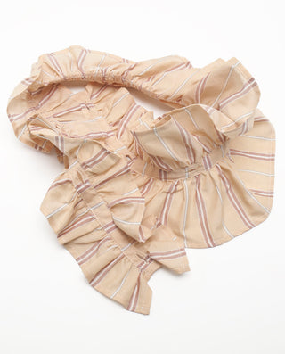 Orange striped cotton shirt
