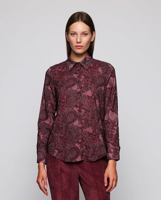 Camisa blanca estampado floral de algodón by MIRTO | 05315_0050_1