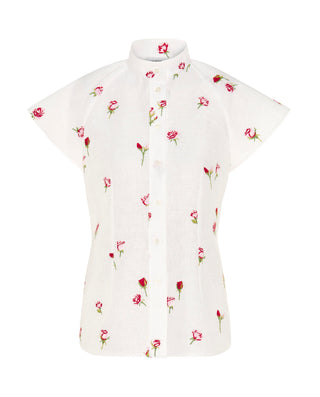 Camisa manga corta blanca bordados florales by MIR | 05338_0050_4