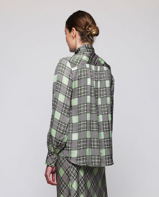 Blusa verde estampado cuadros by MIRTO | 05349_0050_2