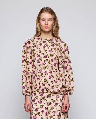 Blusa melocotón estampado floral by MIRTO | 05355_0050_1