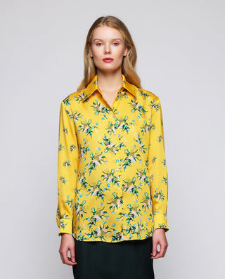 Blusa amarilla estampado floral by MIRTO | 05356_0050_1