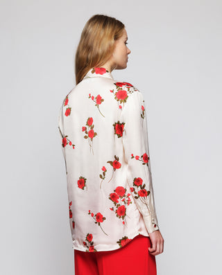 Blusa estampado floral rojo