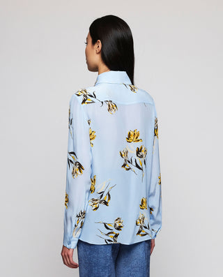 Blusa azul estampado floral by MIRTO | 05361_0050_2