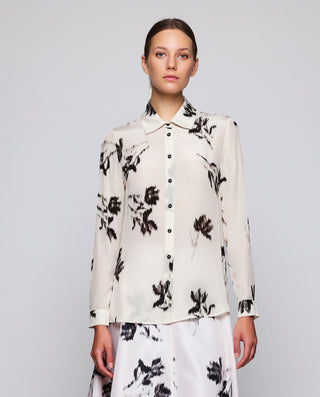 Blusa crema estampado floral by MIRTO | 05362_0050_1