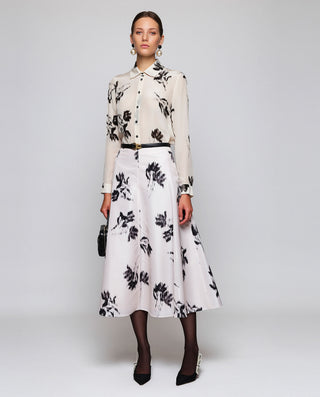 Blusa crema estampado floral by MIRTO | 05362_0050_3