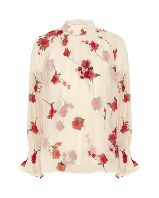 Top de gasa estampado floral