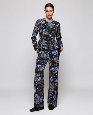 Top peplum multicolor estampado paisley by MIRTO | 05376_0050_3