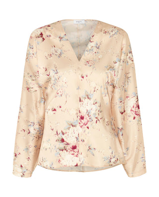Top beige estampado floral by MIRTO | 05378_0050_4