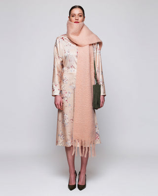 Falda beige estampado floral